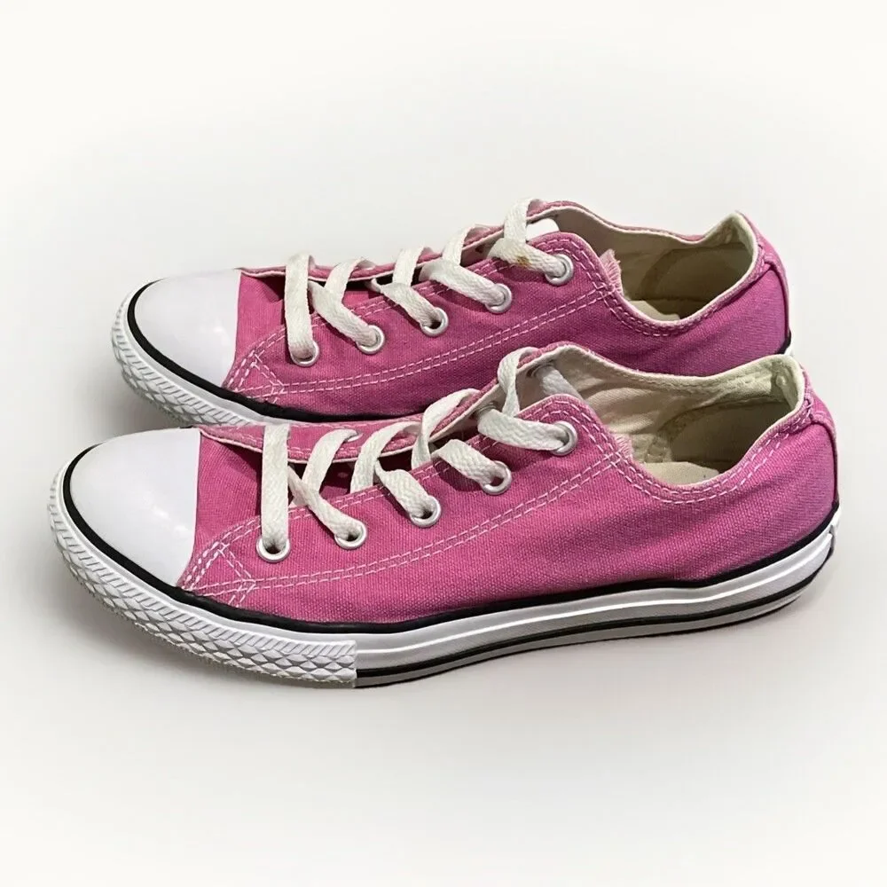 Converse All Star Pink Low Top Sneaker Shoes Unisex Youth Size 3